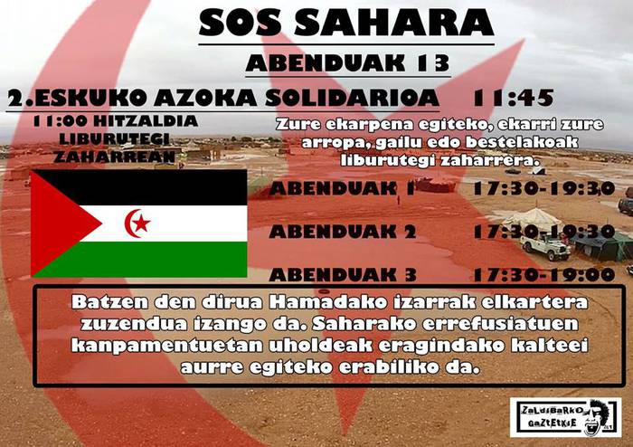 Sahararen aldeko bigarren eskuko azoka, domekan