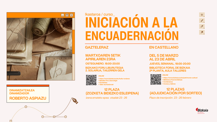 Ikastaroa: Iniciación a la encuadernación