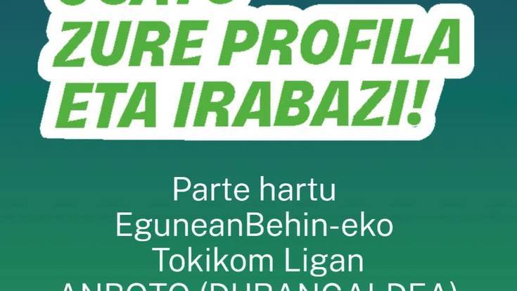 Batu Egunean Behineko 'Anboto Durangaldea' taldera eta jokatu Tokikom Ligan