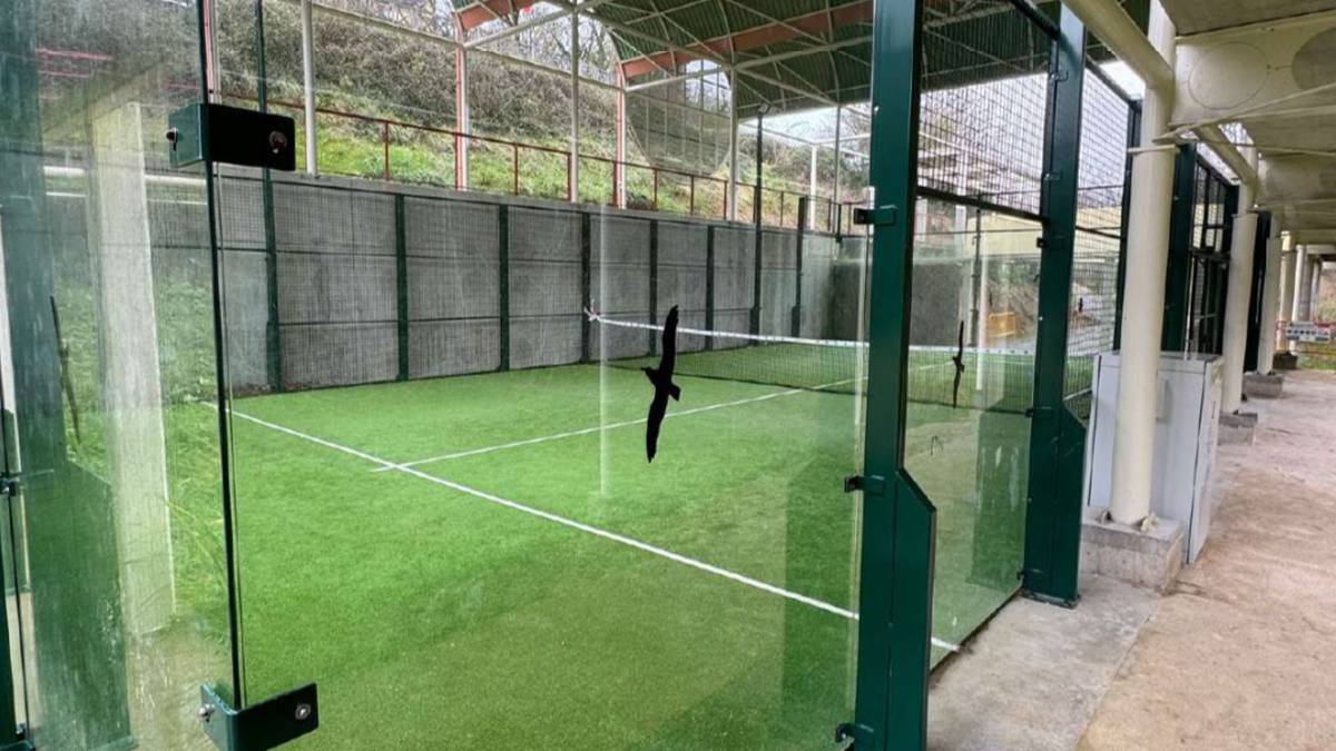 Mallabiko Zubitegi Kirol Parkeko padel pista zabalik dago