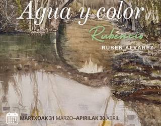 Martxoaren 31n Ruben Alvarez 'Rubencio'-ren 'Ura eta kolorea' erakusketak ateak irekiko ditu