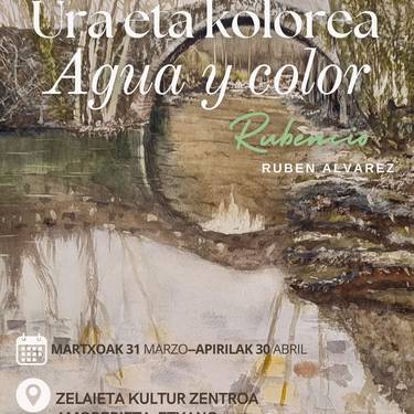 Martxoaren 31n Ruben Alvarez 'Rubencio'-ren 'Ura eta kolorea' erakusketak ateak irekiko ditu