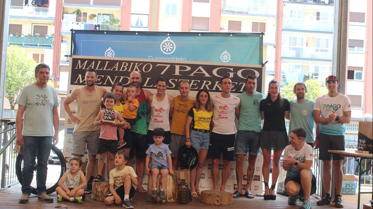 Irazu Aranburu, Maialen Artiach, Ander Jauregi eta Zutoia Odriozola nagusi 7 Pago lasterketan