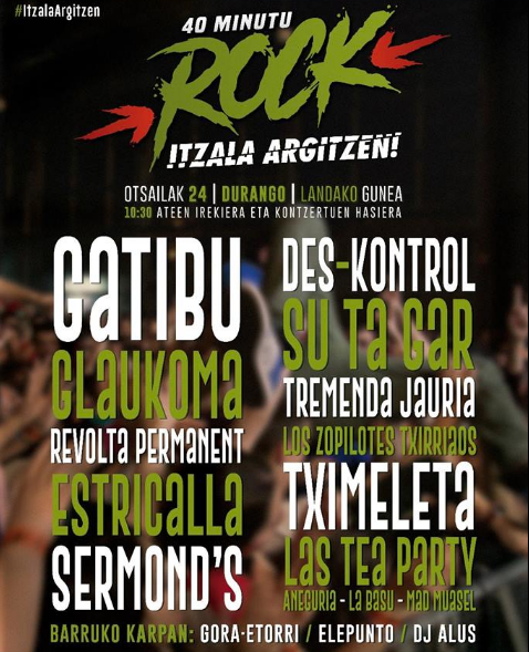 40 Minutu Rock jaialdirako sarrerak zozketatuko ditu ANBOTOk