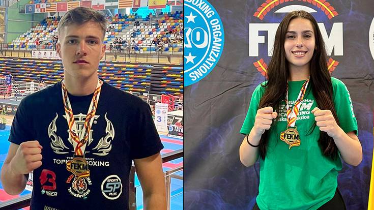 Aitor Romero garaitarra eta Marina Valverde durangarra Espainiako Kickboxing Txapeldun geratu dira