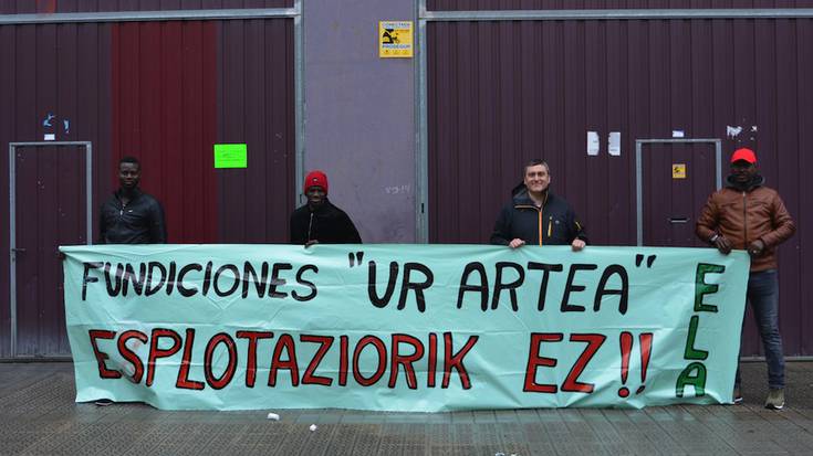 Ur Arteako langile talde batek hilabete darama greban enpresako hitzarmena lortzeko