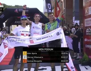 Aitor Ajuria garaile eta Gontzal Murgoitio hirugarren Gorbeia Suzien lasterketan