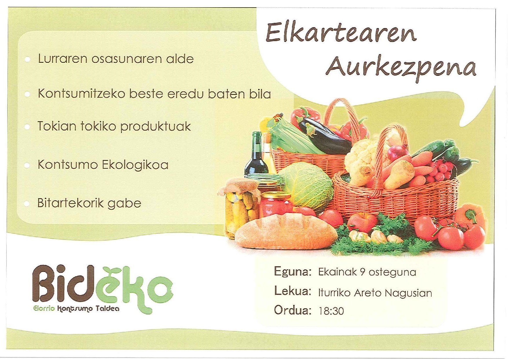 Bideko-Elorrioko kontsumo taldearen aurkezpena