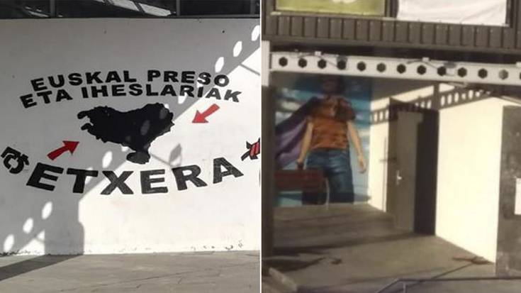 Dispertsioaren kontrako murala ezabatu dute Atxondon