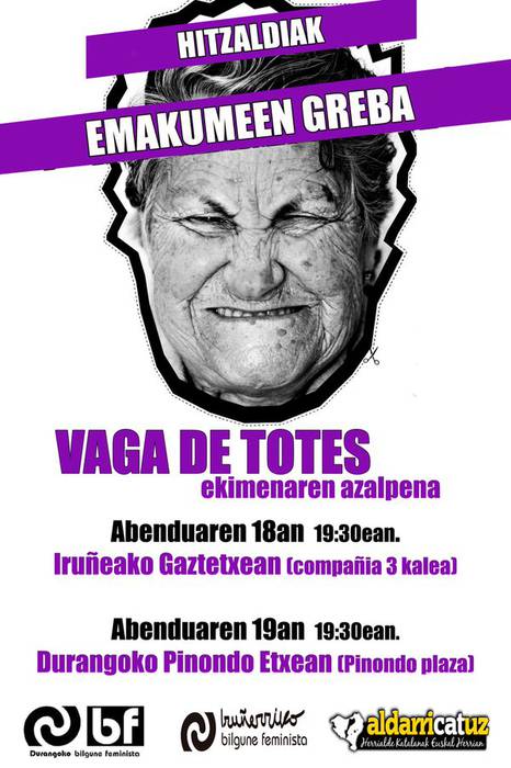 Vaga de Totes ekimenari buruzko berbaldia
