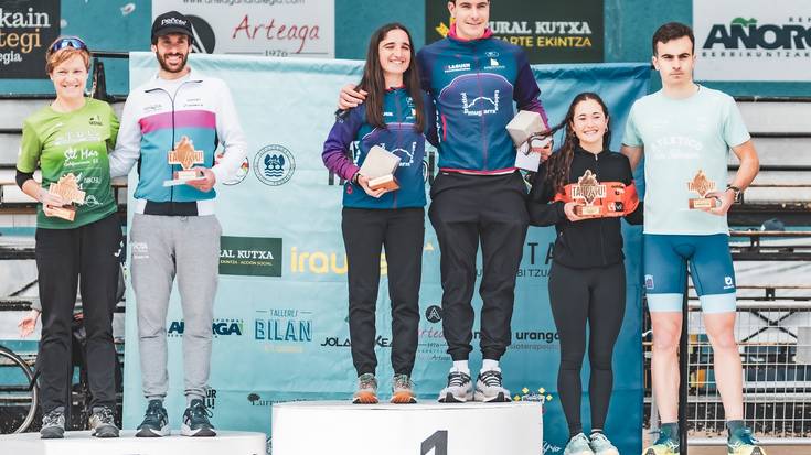 Larraitz Caballero eta Paul Bereziartua nagusi, Añorgako duatloian