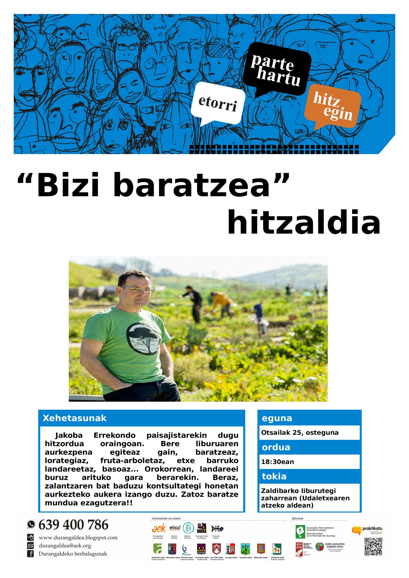 'Bizi baratzea' hitzaldia, otsailaren 25ean
