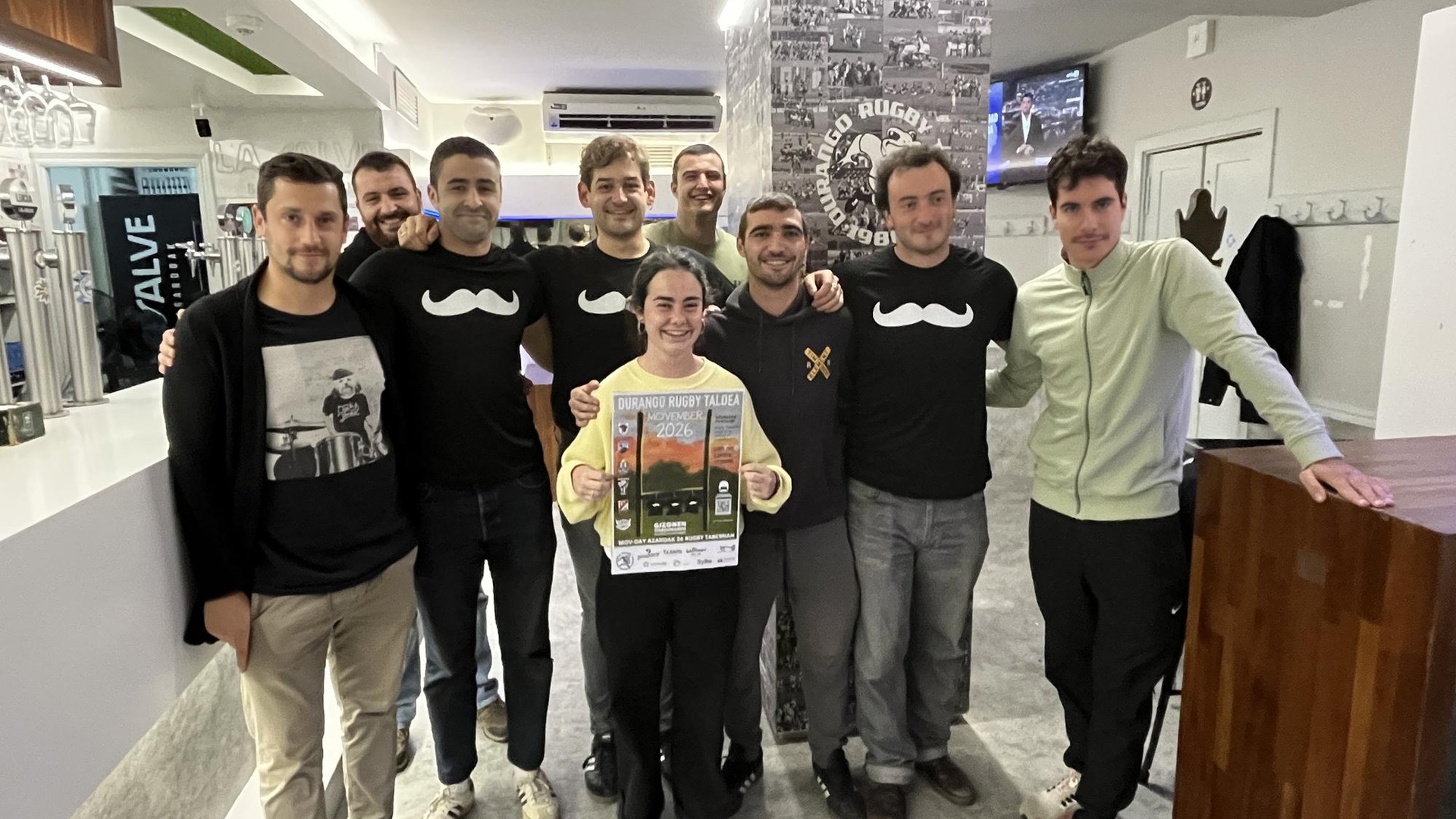 Durango Rugby Taldeak Durangaldeko kirol klubetara zabaldu du Movember kanpaina