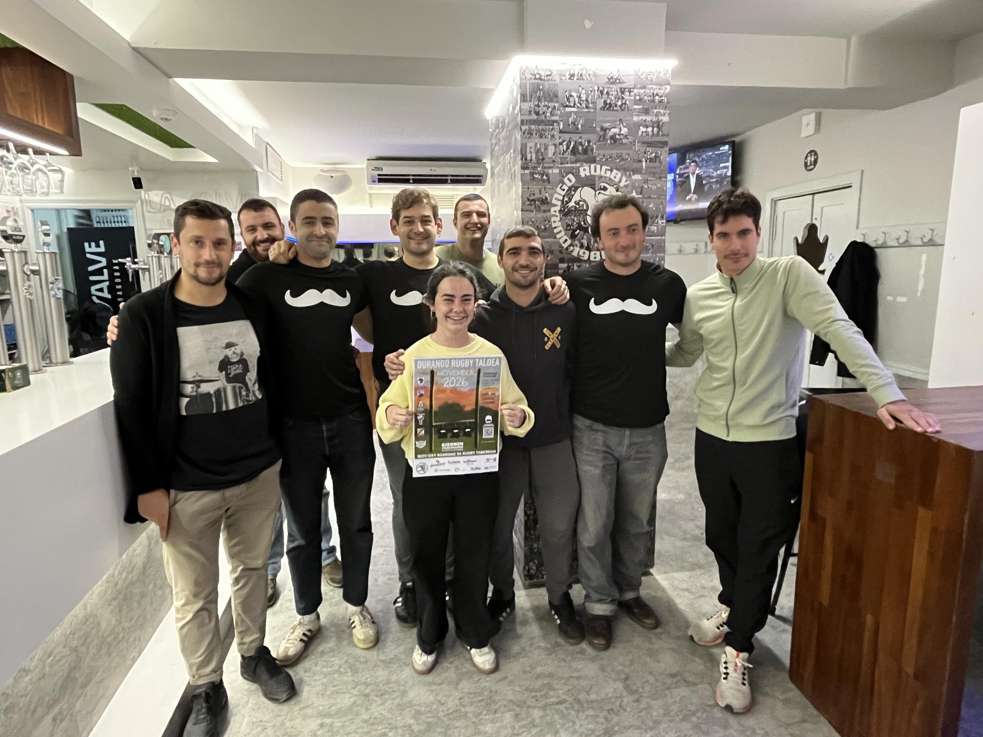 Durango Rugby Taldeak Durangaldeko kirol klubetara zabaldu du Movember kanpaina