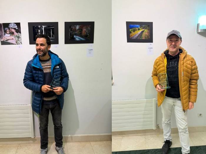 Sergi Perez de Pipaonek eta Paul Mendibilek jaso dituzte Berrizko XXVII. Argazki lehiaketaren sariak