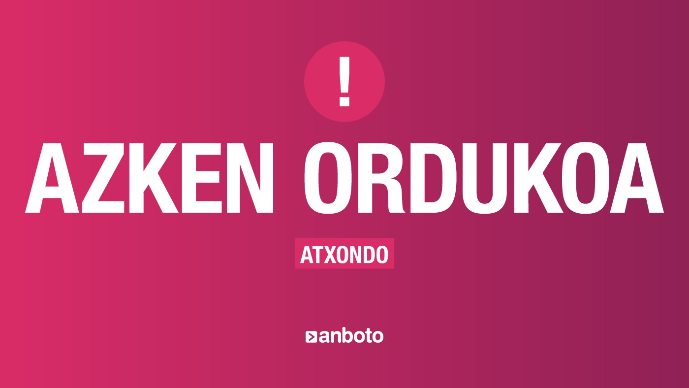 Lan istripu bat egon da Atxondon, eta behargin bat eraman dute ospitalera