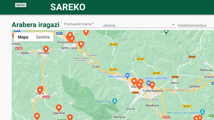 [MAPA]: Non eskuratu daitezke Durangaldeko elikagai ekologikoak?