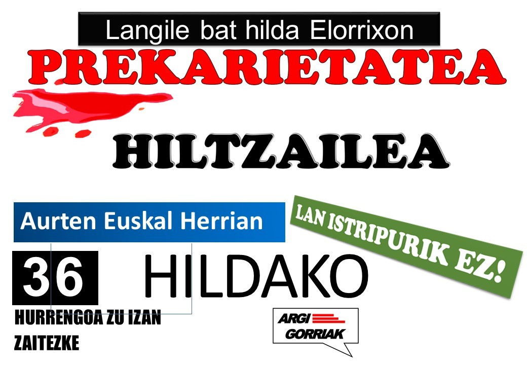LANGILE BAT HILDA ELORRIXON. ASKI DA!