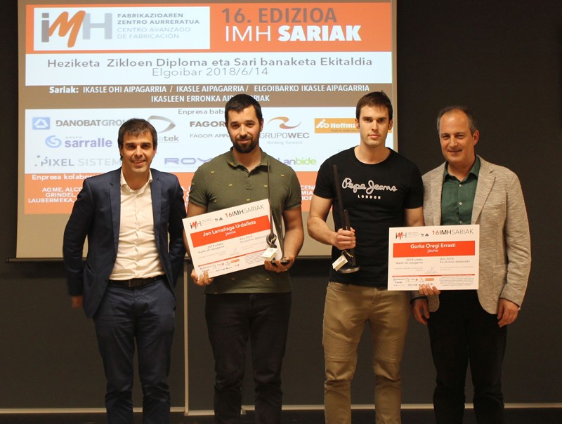 Gorka Oregi elorriarra saritu dute Elgoibarko Makina Erremintaren Institutuan
