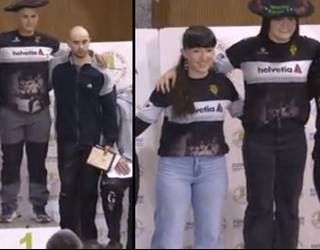 Goizeder Abendibar eta Jon Gisasola podiumera igo dira Euskal Herriko harri jasotze txapelketan