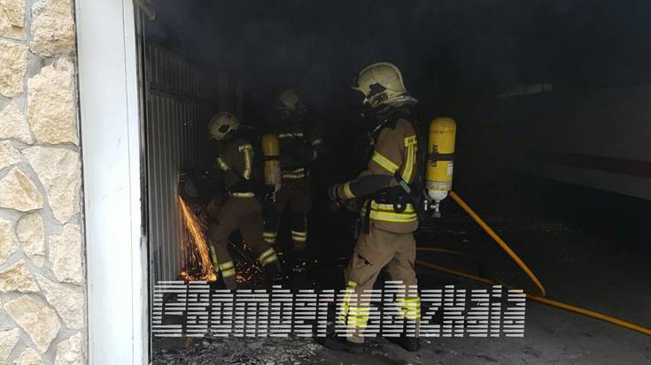 Elorrioko etxebizitza bateko garajean sua piztu da