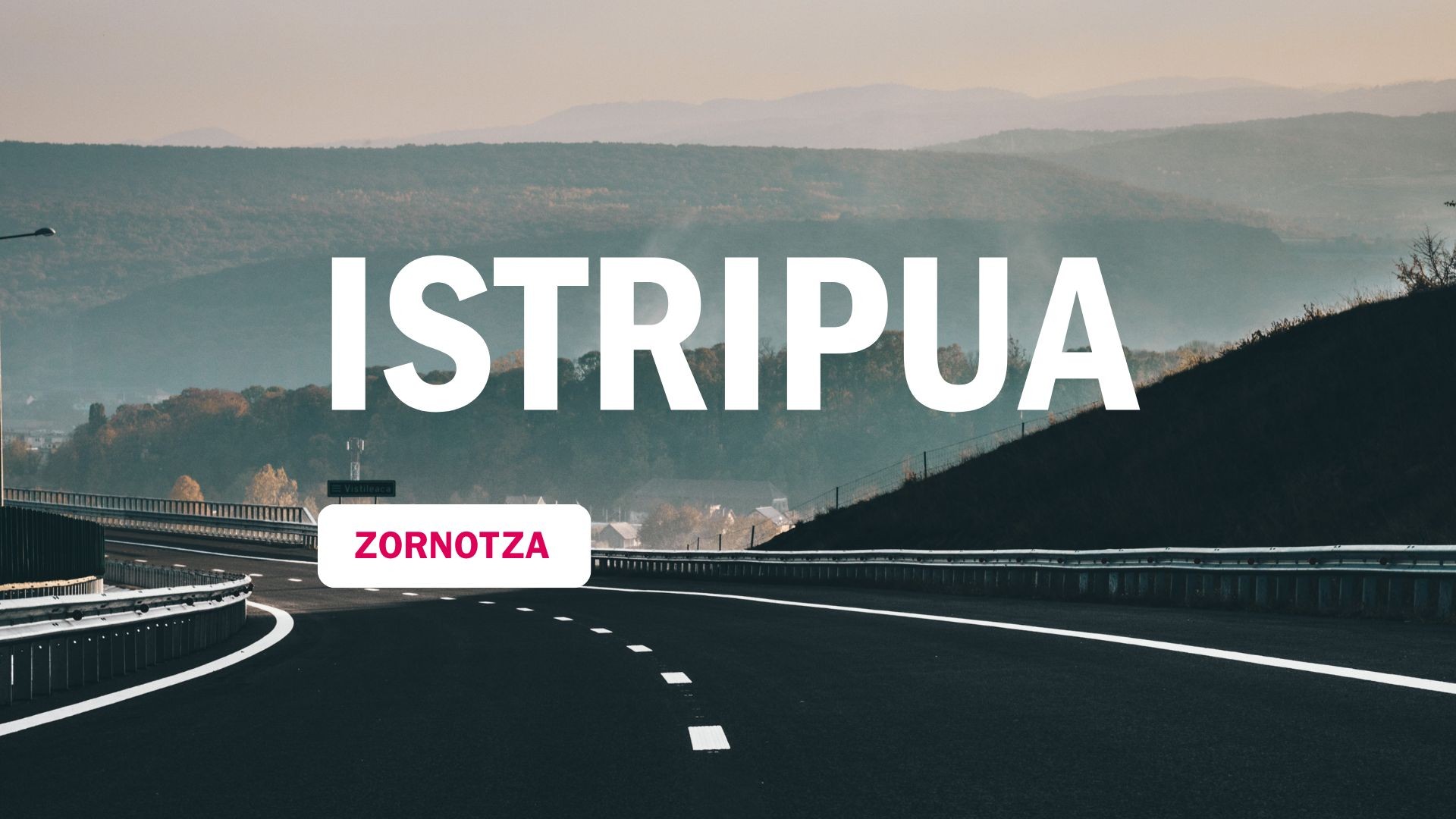 Kamioi bat irauli da N-634 errepidean Zornotza parean