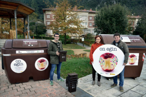 ‘On egin’ kanpainagaz edukiontzi marroiaren erabilera sustatu gura dute