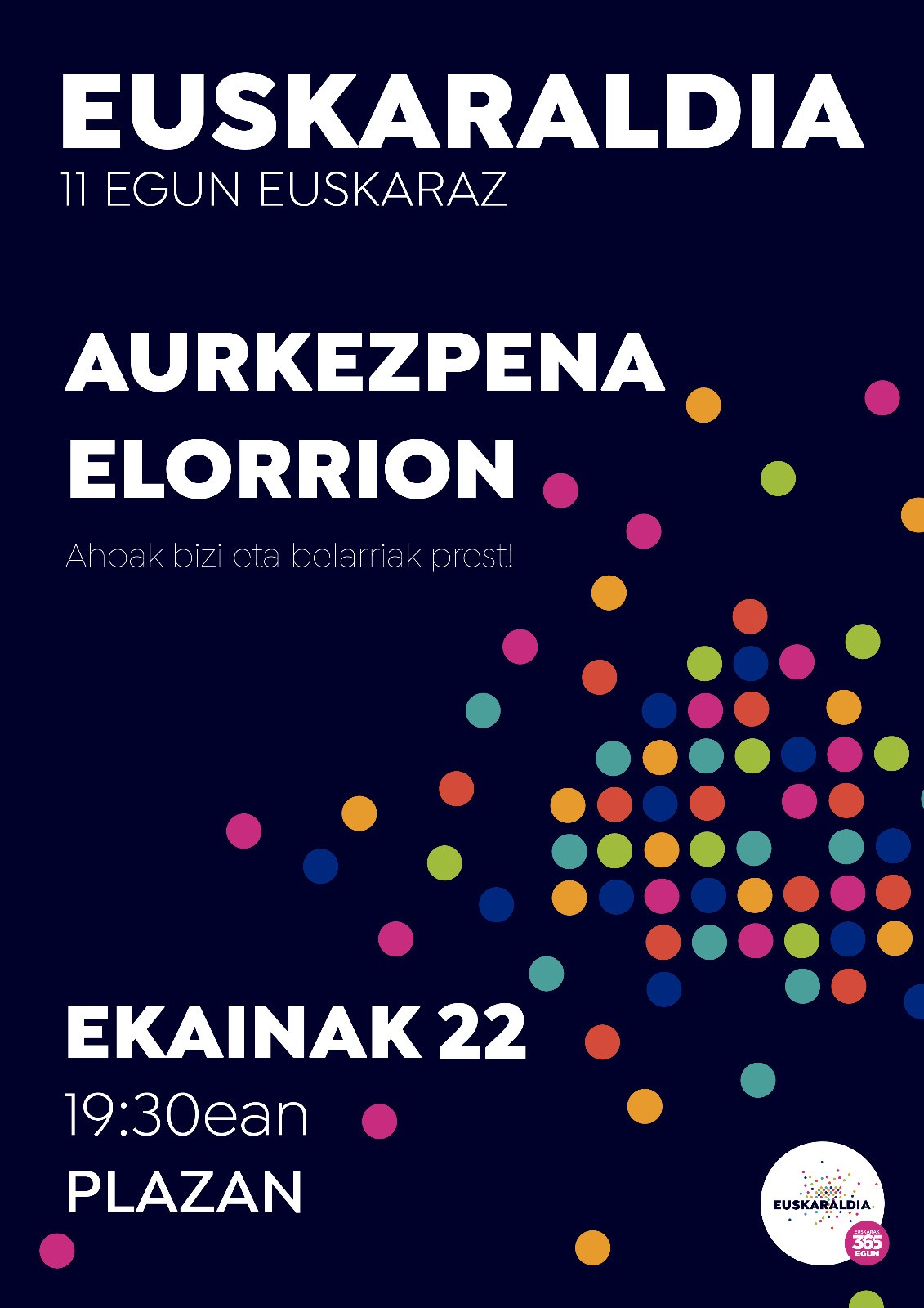 Barikuan egingo dugu Euskaraldiaren aurkezpena, plazan