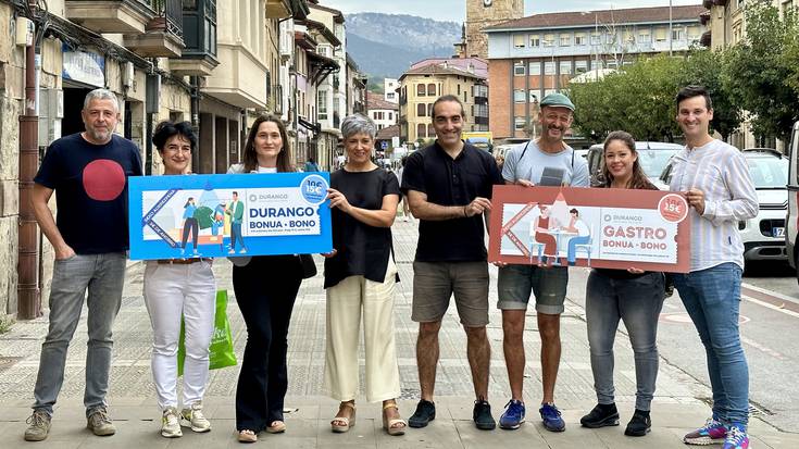 Durangoko Komertzio Bonuak eta Gastrobonuak eguaztenetik aurrera egongo dira eskuragarri