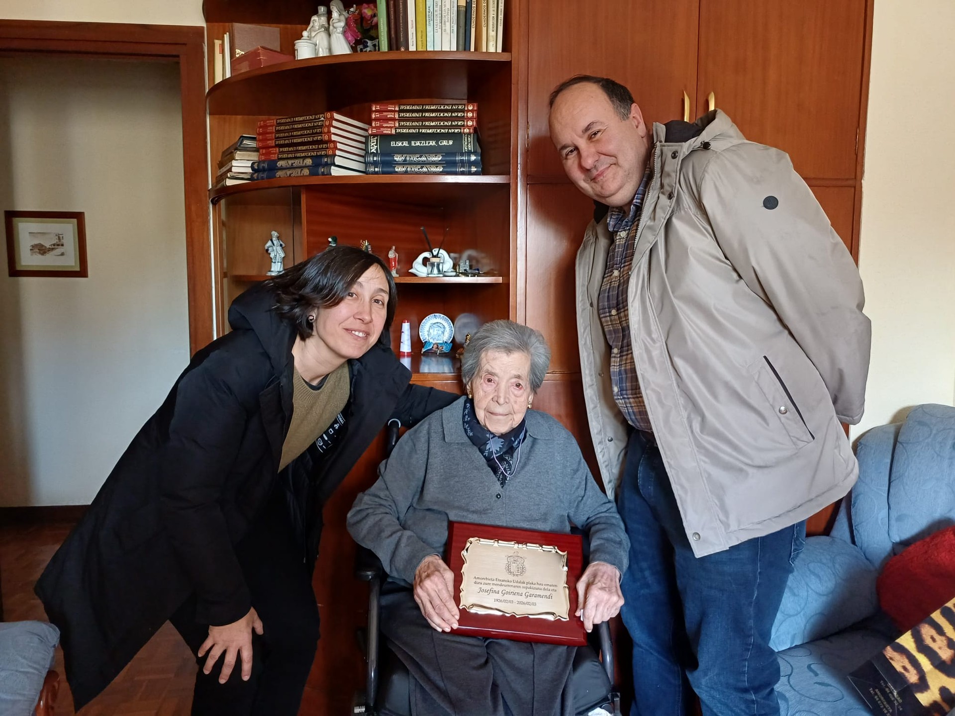 Josefina Goiriena Garamendik 100 urte bete ditu