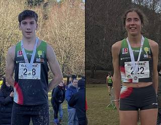 Oihane Irusta eta Iker Fidalgo azpitxapeldun geratu dira Euskadiko kros txapelketan