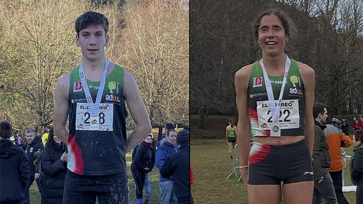 Oihane Irusta eta Iker Fidalgo azpitxapeldun geratu dira Euskadiko kros txapelketan