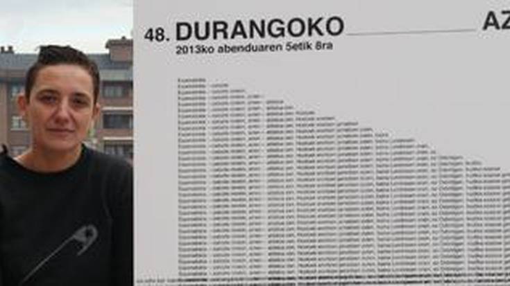 Itziar Okariz artista berritzailearen kartelak iragarriko du Durangoko Azoka