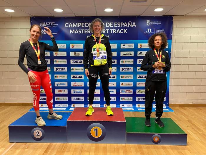 Sonia Oceja durangarrak urrezko lau domina irabazi ditu Master mailako Espainiako atletismo txapelketan