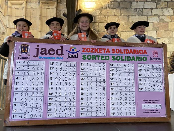 JAEDen zozketa solidarioaren emaitzak