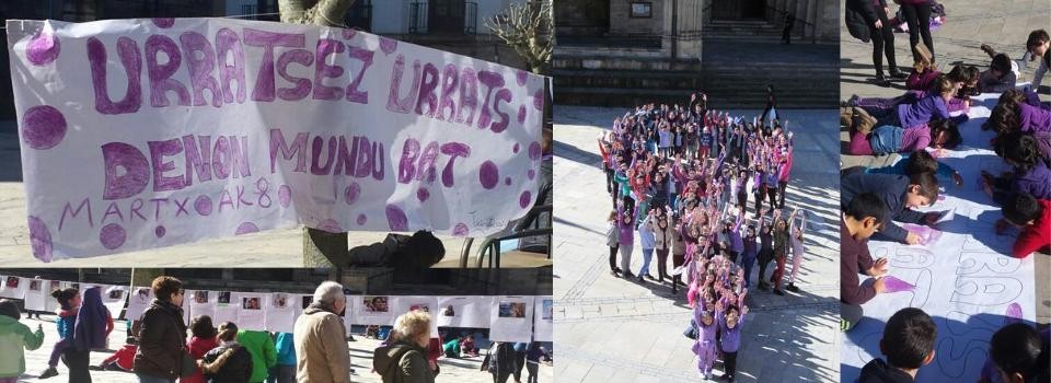 Ikastolak emakumearen eguna aldarrikatzeko ekintza