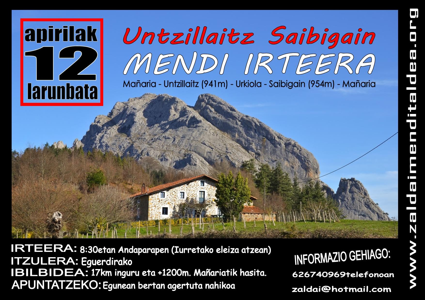 Durangaldeko mendietatik irteera