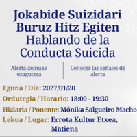 Ongizate eta osasun komunitarioaren zikloa: Jokabide Suizidari Buruz Hitz Egiten