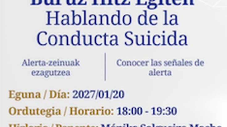 Ongizate eta osasun komunitarioaren zikloa: Jokabide Suizidari Buruz Hitz Egiten