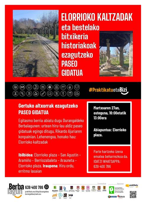Elorrioko kaltzadak eta bestelako bitxikeria historikoak ezagutzeko bisita gidatua
