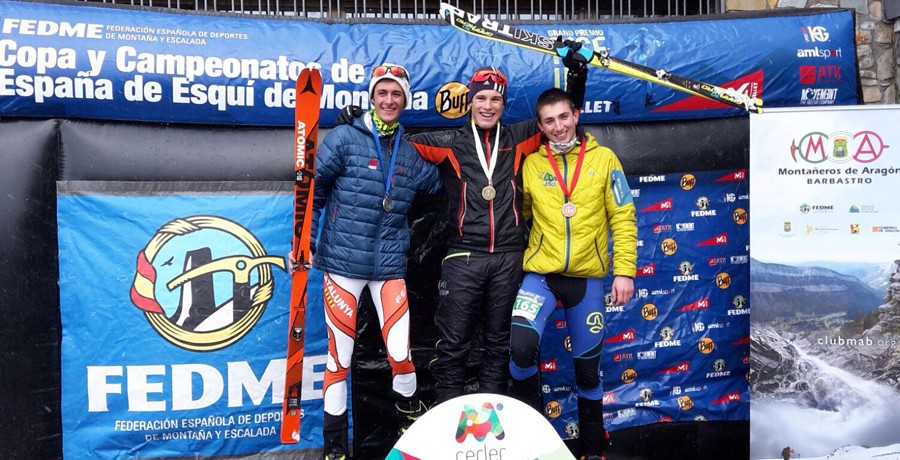 Aitor Ajuria podiumera igo da Espainiako mendiko eski txapelketan