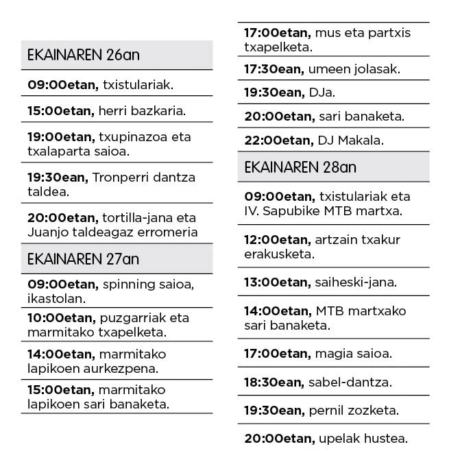 Tabirako jaiak