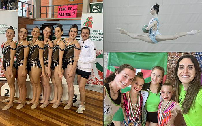Olazarmendi eta Uztai taldeko gimnastek hainbat domina irabazi dituzte Euskadiko txapelketan