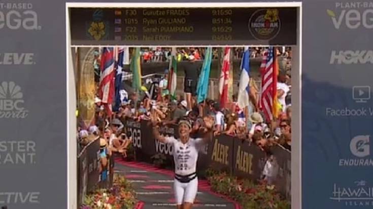Gurutze Frades hamabosgarren sailkatu da Konako Ironmanean