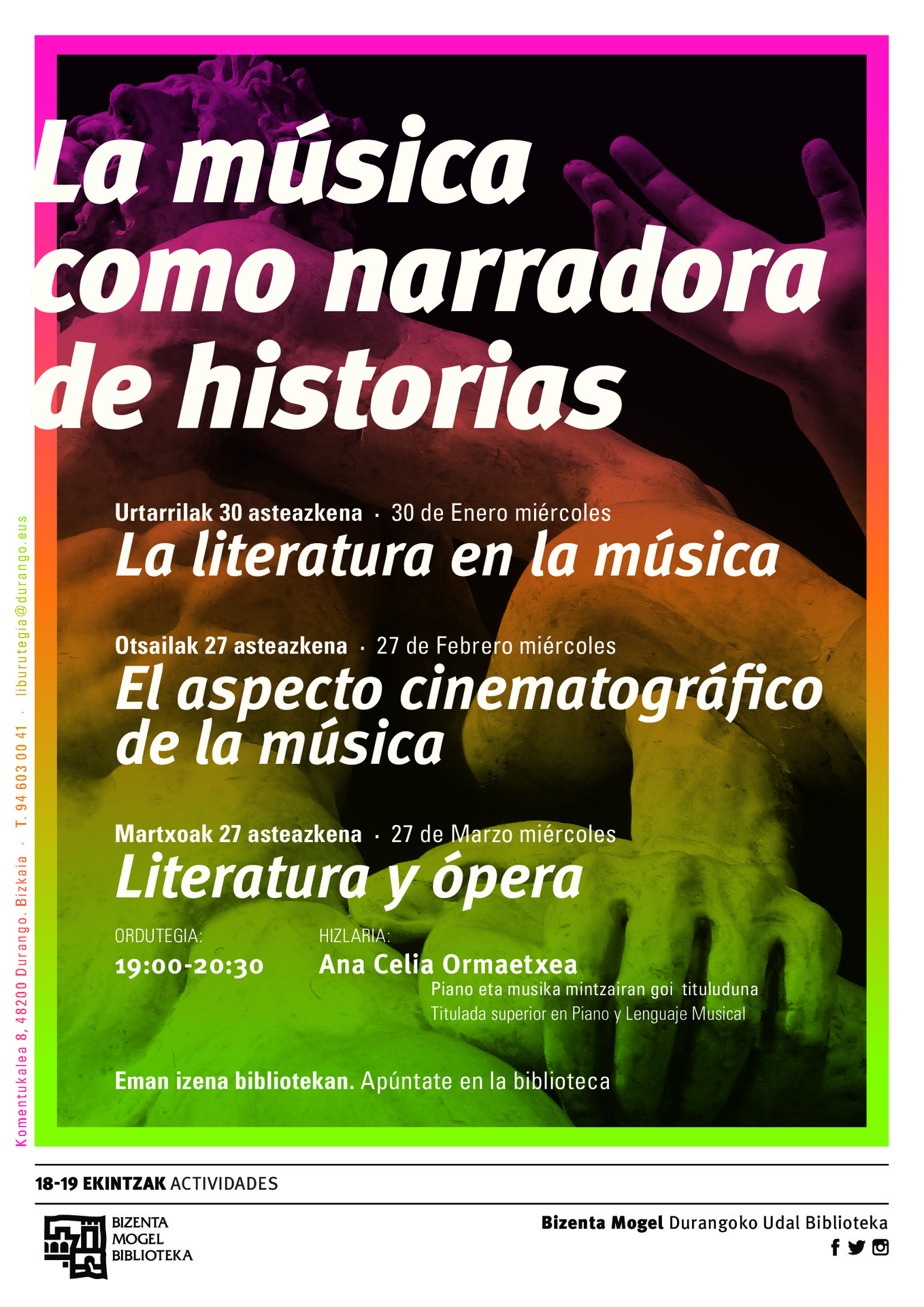 "LA MÚSICA COMO NARRADORA DE HISTORIAS" hitzaldi zikloa.
