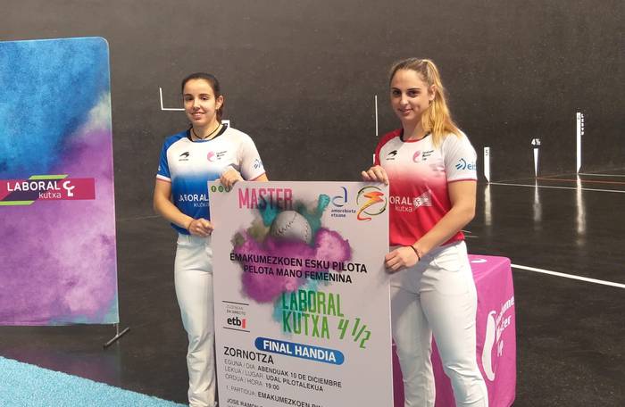 Olatz Arrizabalagak eta Amaia Aldaik Zornotzan jokatuko dute lau eta erdiko Master Cup finala, zapatuan