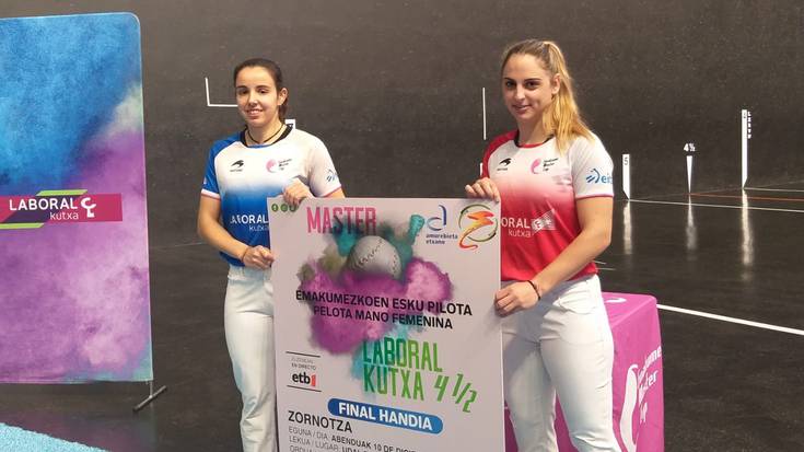 Olatz Arrizabalagak eta Amaia Aldaik Zornotzan jokatuko dute lau eta erdiko Master Cup finala, zapatuan