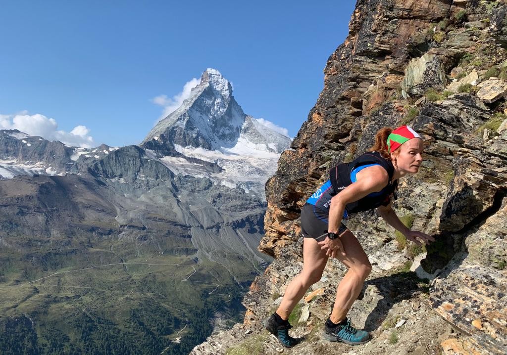 Oihana Azkorbebeitia hamargarren Matterhorn Ultraks "Extreme" mendi lasterketan.