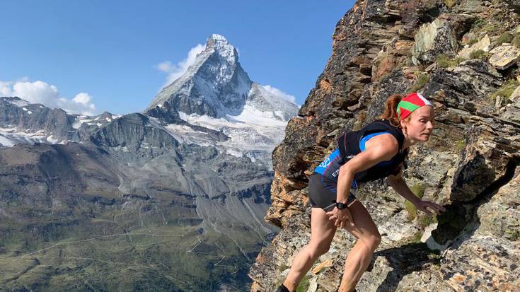 Oihana Azkorbebeitia hamargarren Matterhorn Ultraks "Extreme" mendi lasterketan.