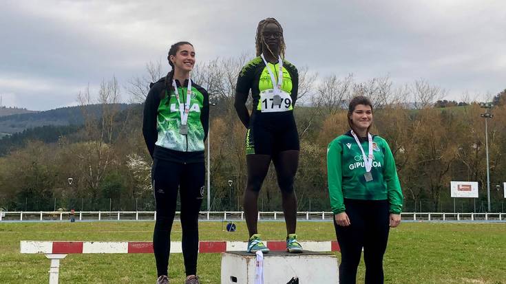 Eloise Manga elorriarra Euskadiko txapeldun geratu da 20 urtez azpiko mailu-jaurtiketan